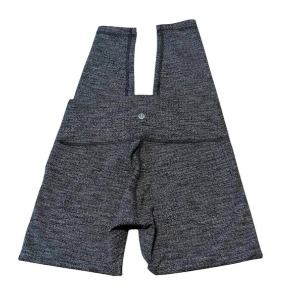 Lululemon athletica Leggings Black/Gray Curvy Med Rise Skinny Full Length Tights - Picture 1 of 6